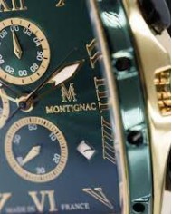 MONTIGNAC orologio AUTO 53,7X45mm GREEN BLACK SS MESH BAND