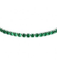 Luca Barra BRACCIALE TENNIS DONNA CRISTALLI VERDI