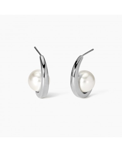 Kidult  Orecchini in acciaio 316L perle conchiglia