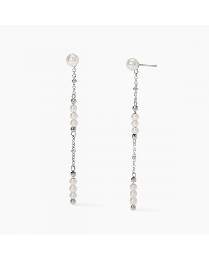 Kidult   Orecchini in acciaio 316L perle conchiglia