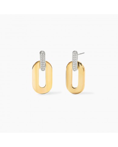 Kidult   Orecchini in acciaio 316L PVD giallo cristalli