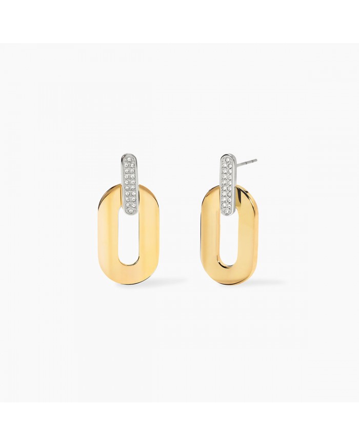 Kidult   Orecchini in acciaio 316L PVD giallo cristalli