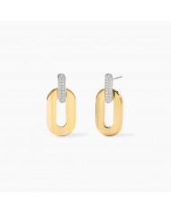 Kidult   Orecchini in acciaio 316L PVD giallo cristalli