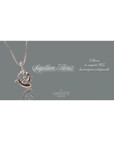 Collana Uomo in argento 925/°°° imbrunito Collezione Sigillum Floris