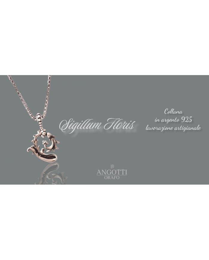 Collana Uomo in argento 925/°°° imbrunito Collezione Sigillum Floris