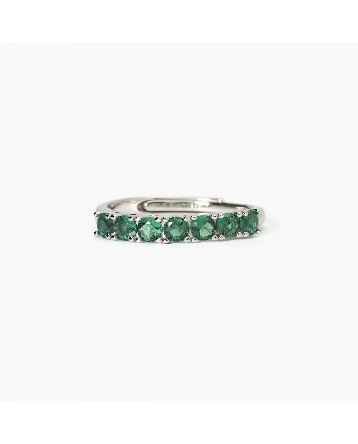 Mabina   Anello in argento 925/°°° smeraldo sintetico