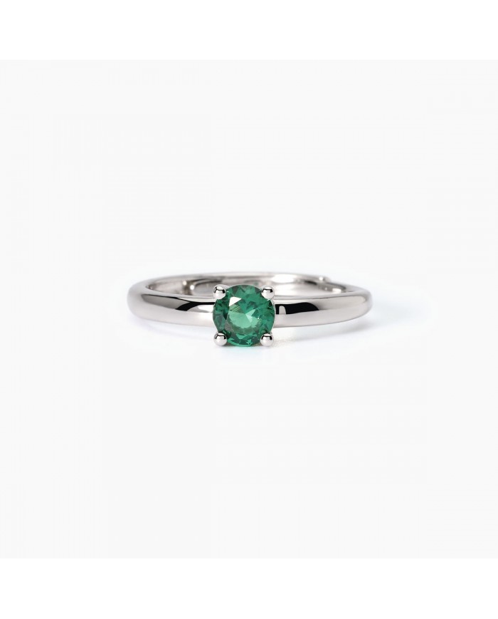 Mabina   Anello in argento 925/°°° smeraldo sintetico