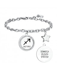 BRACCIALE DONNA IN ACCIAIO SEGNO ZODIACALE "SAGITTARIO" PIASTRA