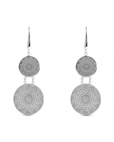 Stroili orecchini Lady Shine PENDENTI  ROSONE ACCIAIO