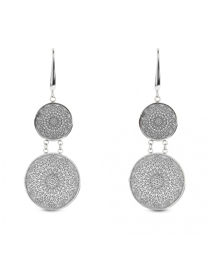 Stroili orecchini Lady Shine PENDENTI  ROSONE ACCIAIO