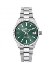 Tommy Hilfiger Orologio Uomo  Cinturino in acciaio Gold  Quadrante verde