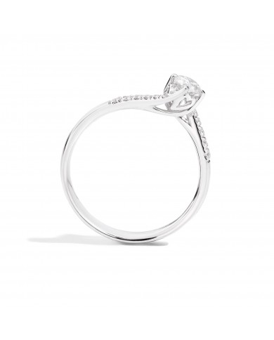 Anello Solitario Valentine Pavè RECARLO  DB 0,405  F SI