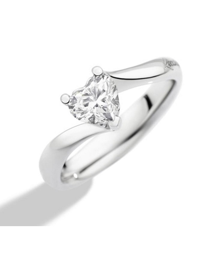 Anello Solitario Valentine brillante  taglio cuore Caratura 0,215
