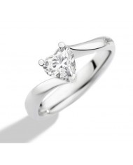 Anello Solitario Valentine brillante  taglio cuore Caratura 0,215