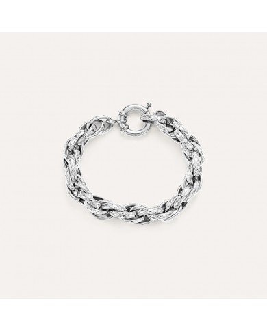 Stroili Bracciale catena acciaio bianco