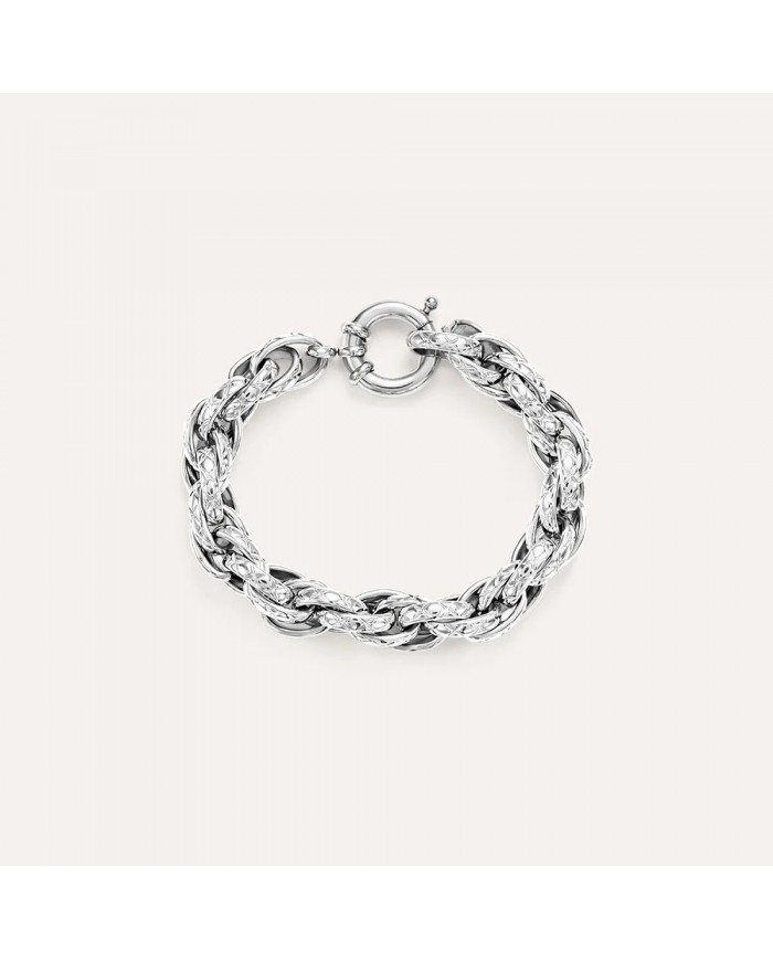 Stroili Bracciale catena acciaio bianco