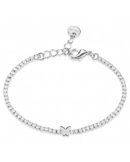 Stroili bracciale tennis acciaio e farfalla