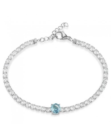 Stroili bracciale tennis acciaio e zirconi