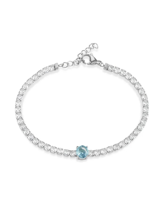 Stroili bracciale tennis acciaio e zirconi