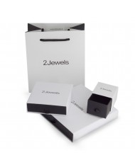 2 JEWELS Girocollo in acciaio 316L PVD  giallo  e cristalli