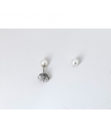 Mikiko   ORECCHINI in oro 18K Fresh  Water  5-  5,5 CHIUSURA ECO