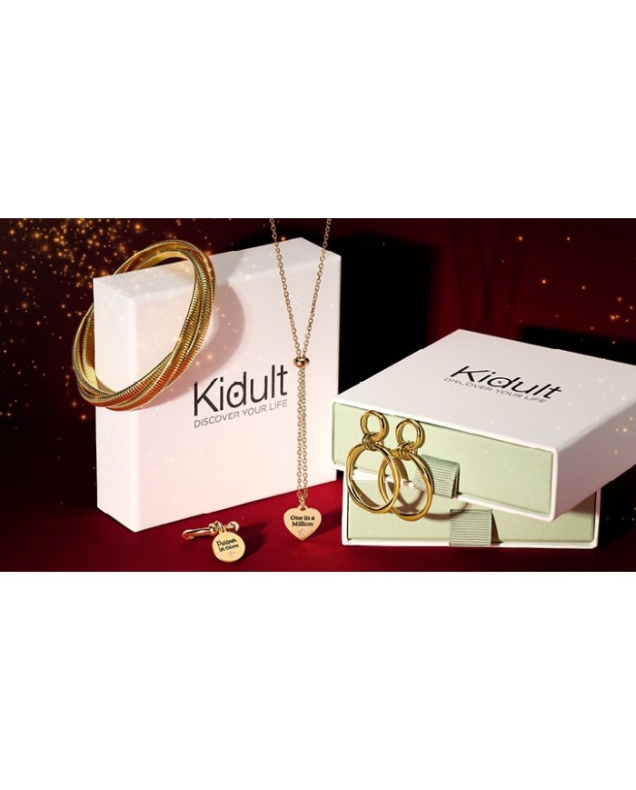 Bracciale in acciaio 316L PVD giallo cristalli