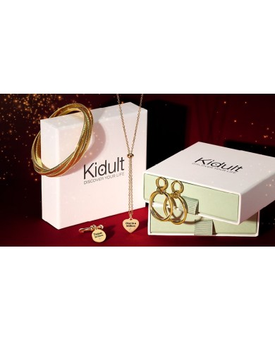 Bracciale in acciaio 316L PVD giallo cristalli