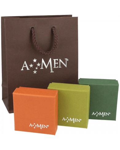 AMEN - Bracciale Rosario in Argento 925°°°   Cristalli blu notte