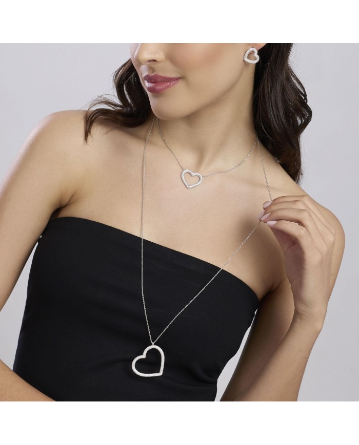 Collana in argento 925/°°° zirconi
