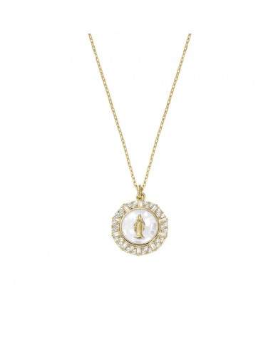 Amen   Collana in Argento 925 Gold Madonna Miracolosa