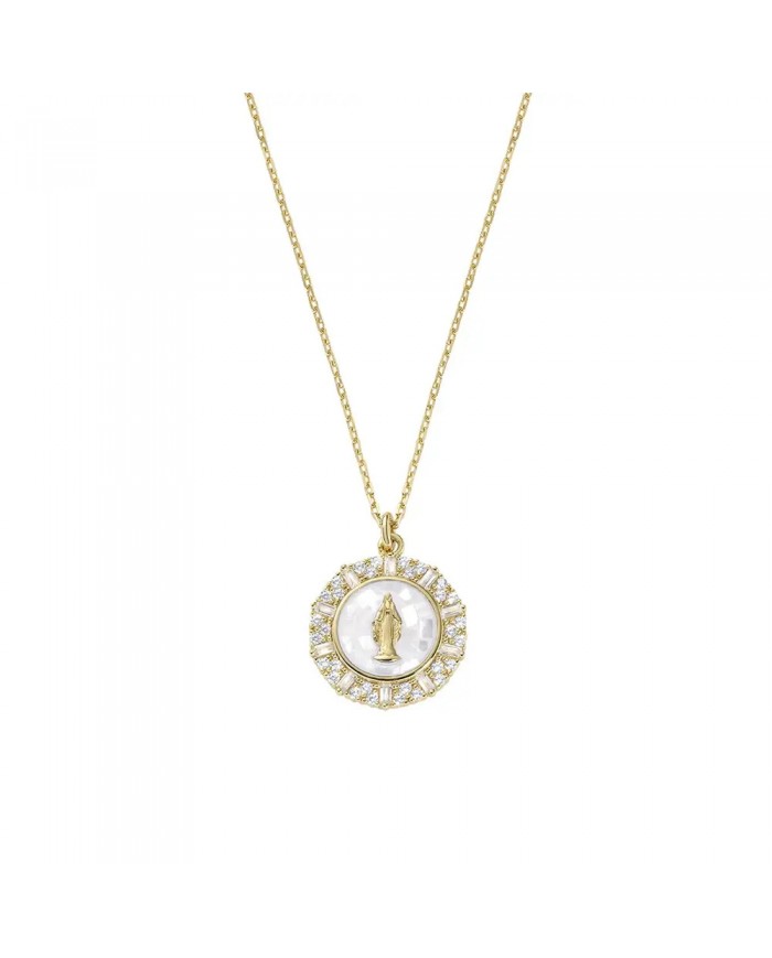 Amen   Collana in Argento 925 Gold Madonna Miracolosa