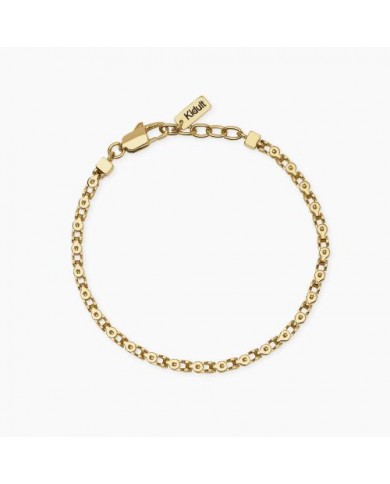 Kidult uomo   Bracciale in acciaio 316L PVD giallo