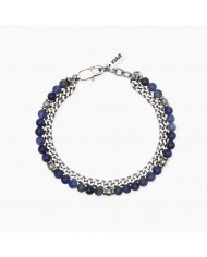 Kidult uomo   Bracciale in acciaio 316L sodalite