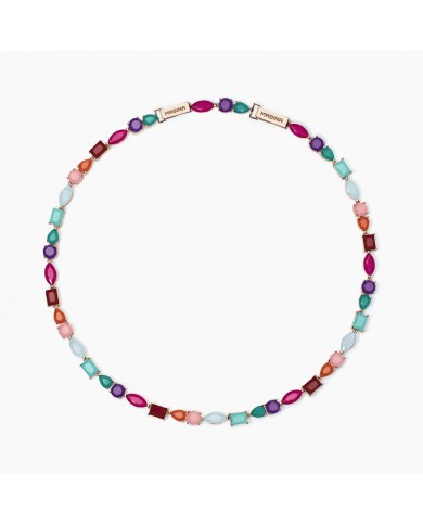 Mabina donna  Girocollo in argento 925/ººº rosato   glass cr rocca