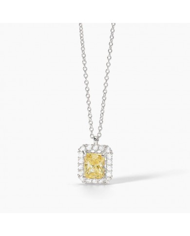 Mabina donna  Girocollo in argento 925/°°° zirconi zircone Lemon