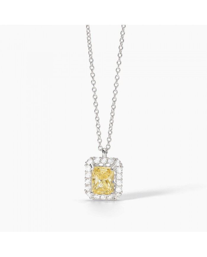 Mabina donna  Girocollo in argento 925/°°° zirconi zircone Lemon