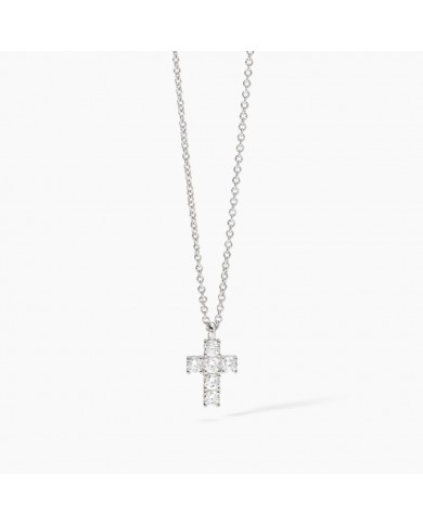 Mabina donna Girocollo in argento 925/°°° zirconi Pendente croce