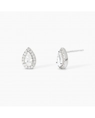 Mabina donna  Orecchini in argento 925/°°°    acquamarina sintetica e zirconi