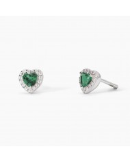 Mabina donna   Orecchini in argento 925/°°°   smeraldo sintetico e zirconi