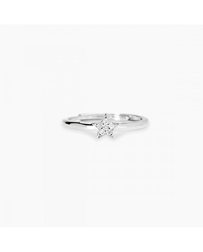 Mabina my diamond  Anello in argento 925/°°° diamanti   lab-grown