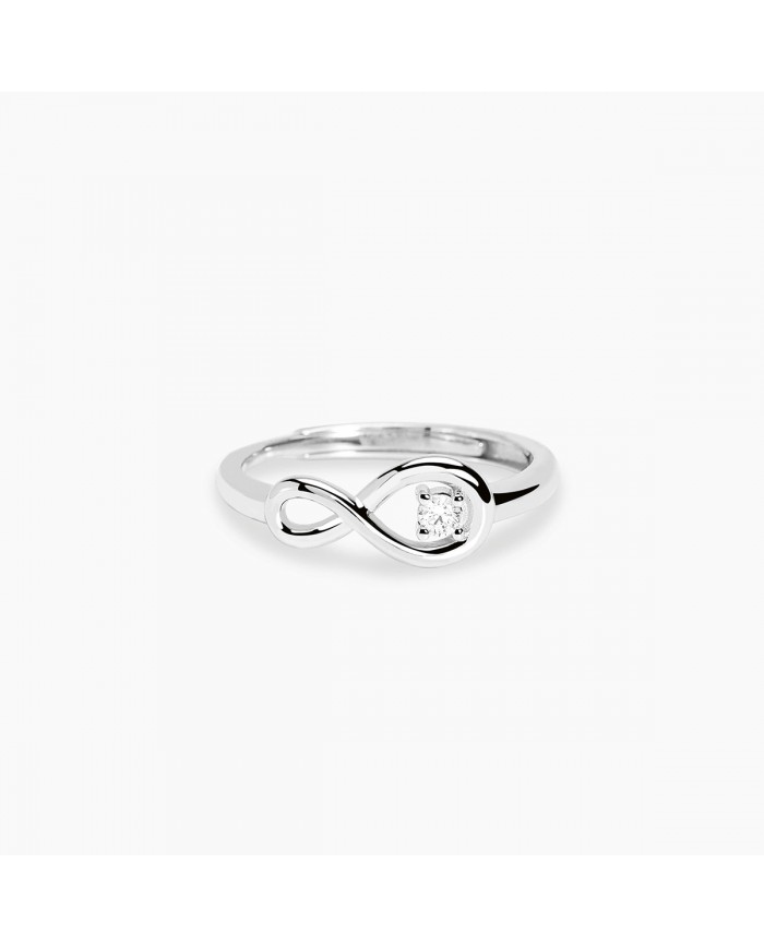 Mabina my diamond  Anello in argento 925/°°° diamanti   lab-grown