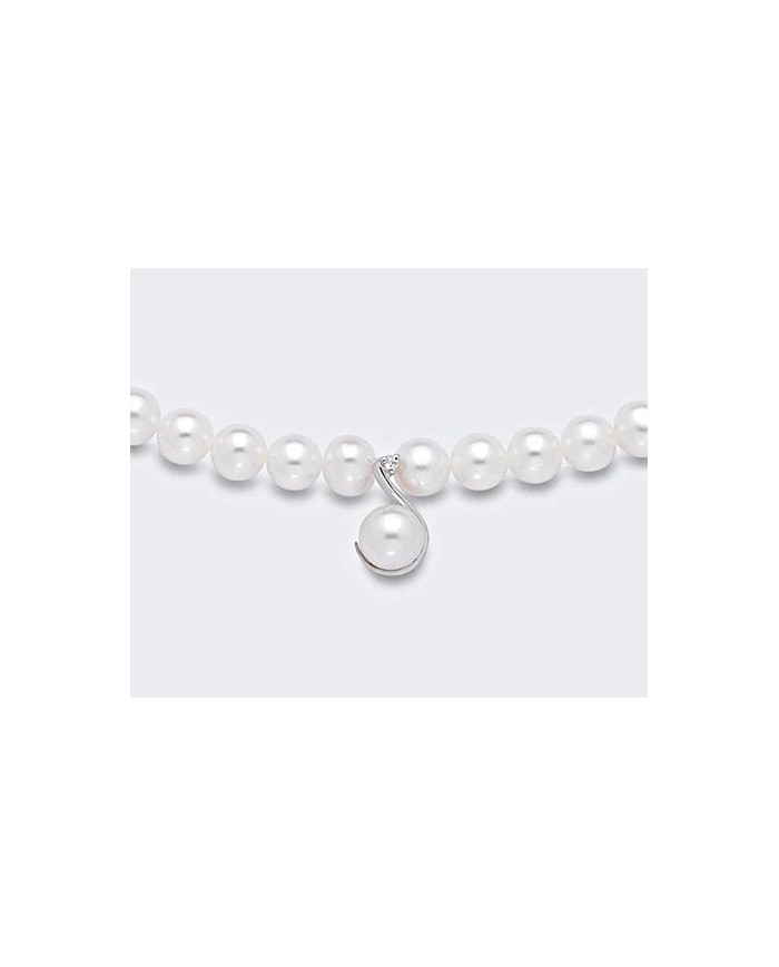 Mikiko collana 18K FW 5-5,5/5,5-6  con dimante ct.0,01