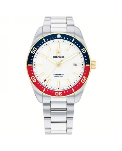 Orologio Automatico Uomo   TOMMY HILFIGER   Bracciale Acciaio Bianco