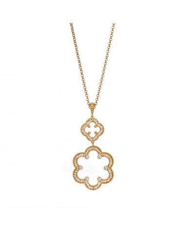Collana in argento 925/°°° con perle "scaramazze"Collezione Rosoni "Luce in Fiore"