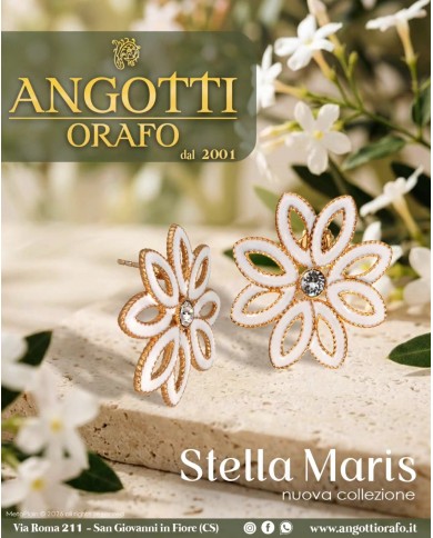 Orecchini in argento 925/°°° con smalto bianco Collezionei "Stella Maris"